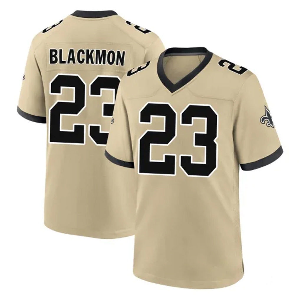 Ndoa NO.Saints #23 Julian Blackmon Player Gold Home Game Stitched Jerseys